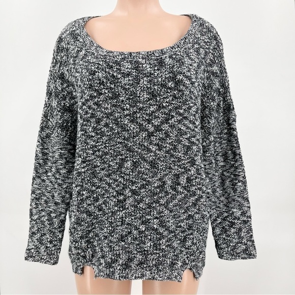 NWT Express Braided Side High-Low Cotton Knit Sweater - Picture 2 of 14